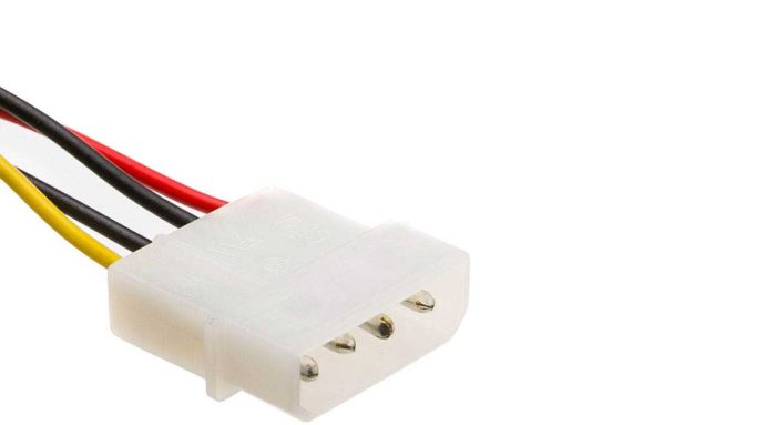 کابل برق مولکس 4پین به فلاپی 4 پین 20سانتی متر